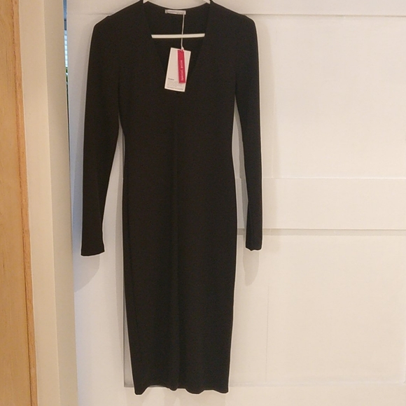Zara Black Sleeve Trafuluc Midi Dress (NWT) - Picture 1 of 1